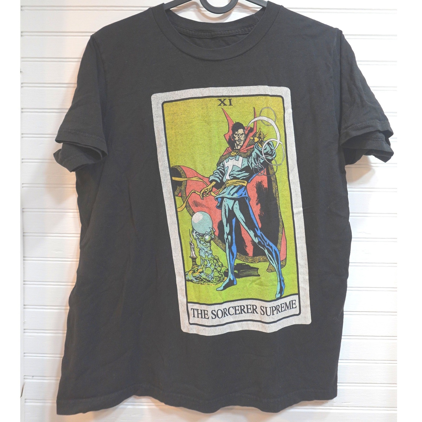 Doctor Strange Tarot Card Tshirt Men's Size Xs (Runs Big) Black Tee 100% Cotton